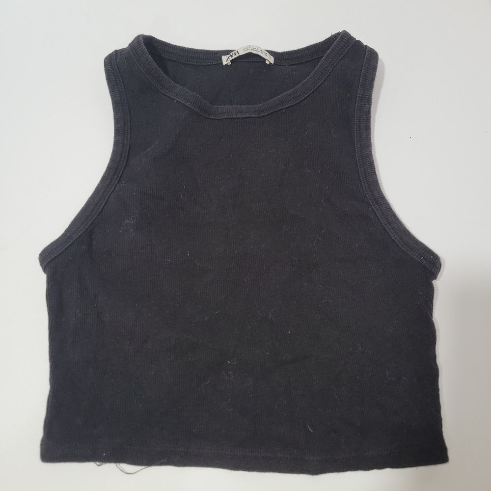 Zara Size Large Black Tank Top